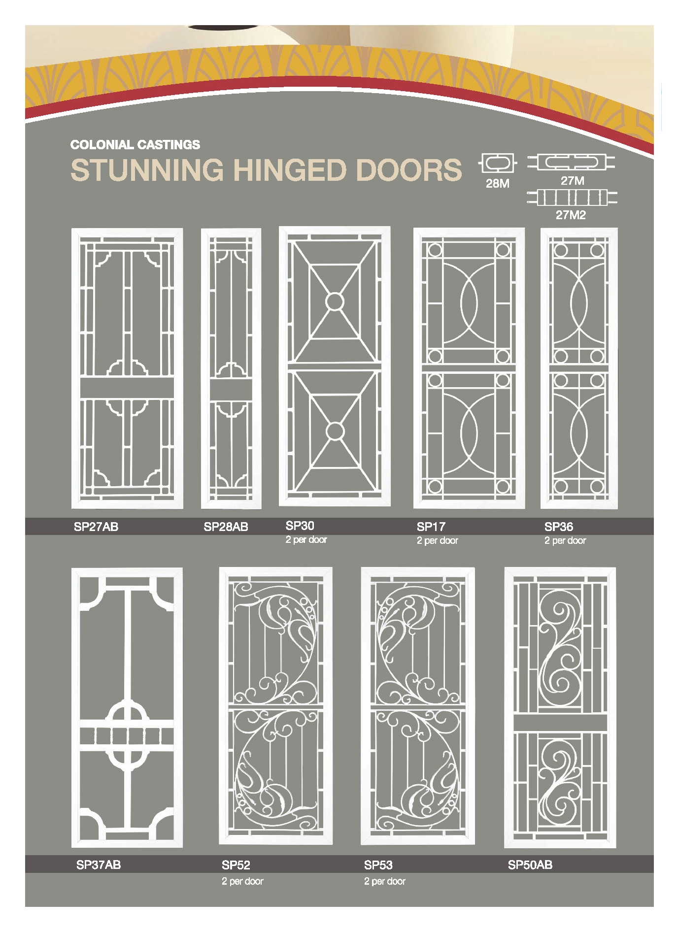 Art deco range doors with intricate details