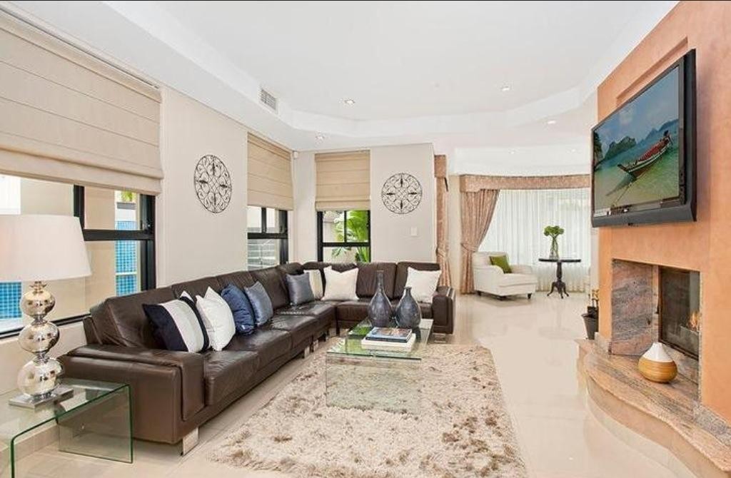 Roman blinds in a lounge room